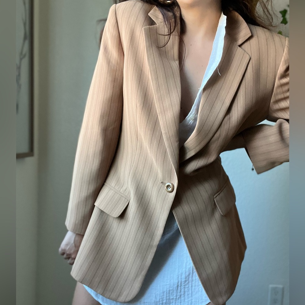 Vintage Jennifer More Camel Blazer Sz 10